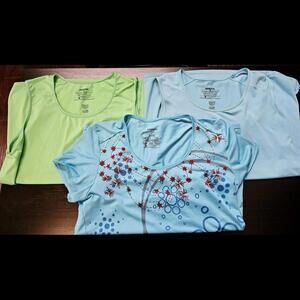 Patagonia Tops Womens Size M Blue Green Polyester Lightweight Lot Of 3